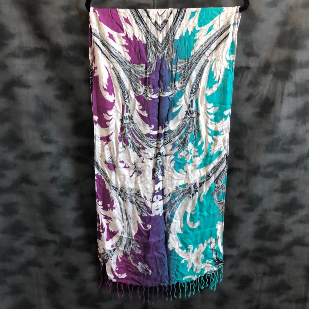 Colorful wrap around scarf